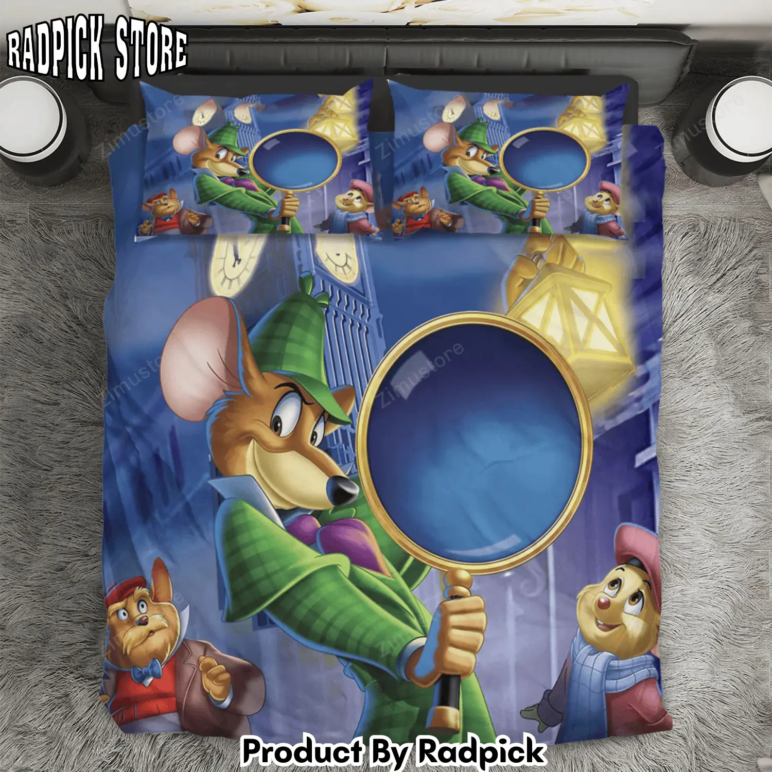 Radpick the great mouse detective poster 6 3pcs 3pcs bedding set duvet cover and pillow cases gift for fan rp3271242